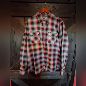 Mens Dixxon Shreddy Flannel XL Pink Blue Black
